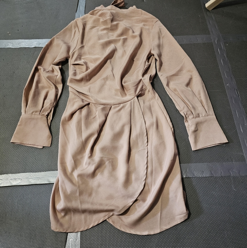 High Neck Long Sleeve Dress